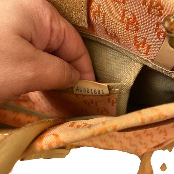 Dooney & Bourke Orange Mini Tassel Tote Signature Jacquard - Picture 10 of 12